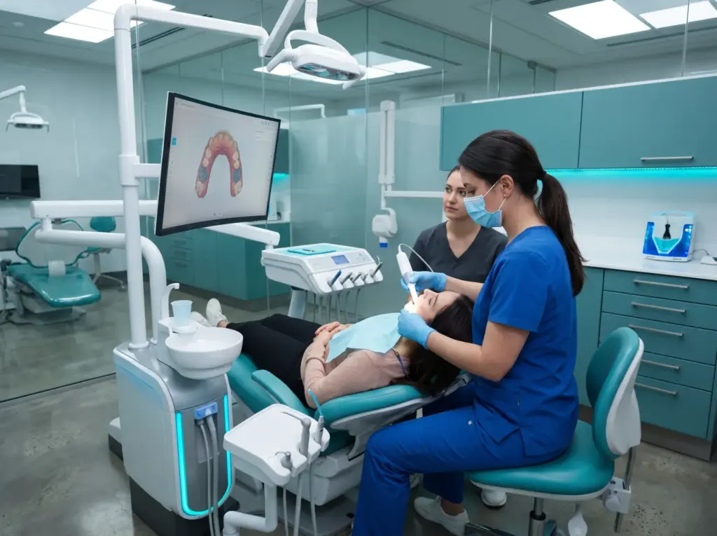 Dijital ağız içi tarayıcı ile diş taraması